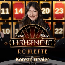 Roulette éclair avec croupier coréen