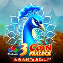 3 monedas «Pavo real dorado»