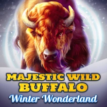 Majestätische wilde Büffel – Winterwunderland